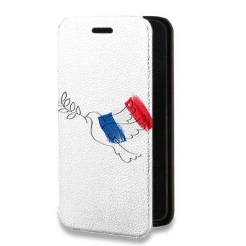 Дизайнерский горизонтальный чехол-книжка для Huawei P20 Флаг Франции (на заказ)