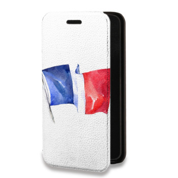 Дизайнерский горизонтальный чехол-книжка для Huawei Honor 7C Pro Флаг Франции (на заказ)