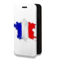 Дизайнерский горизонтальный чехол-книжка для Iphone 14 Флаг Франции