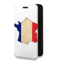 Дизайнерский горизонтальный чехол-книжка для Iphone 11 Флаг Франции