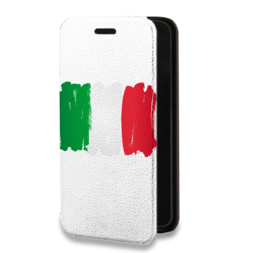 Дизайнерский горизонтальный чехол-книжка для Tecno Spark 8C Флаг Италии