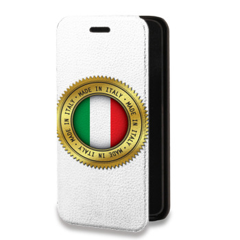 Дизайнерский горизонтальный чехол-книжка для Huawei Honor 30S Флаг Италии (на заказ)