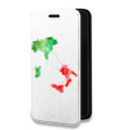 Дизайнерский горизонтальный чехол-книжка для Iphone 7 Plus / 8 Plus Флаг Италии