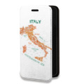 Дизайнерский горизонтальный чехол-книжка для Iphone 14 Pro Флаг Италии