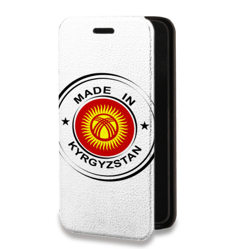 Дизайнерский горизонтальный чехол-книжка для Iphone 12 Pro флаг Киргизии