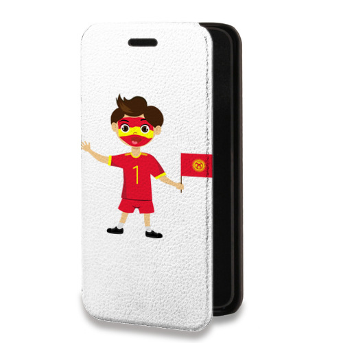 Дизайнерский горизонтальный чехол-книжка для Xiaomi RedMi 9 флаг Киргизии