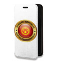 Дизайнерский горизонтальный чехол-книжка для Alcatel One Touch Idol 2 mini флаг Киргизии