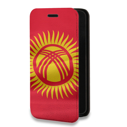 Дизайнерский горизонтальный чехол-книжка для Huawei P40 Pro флаг Киргизии