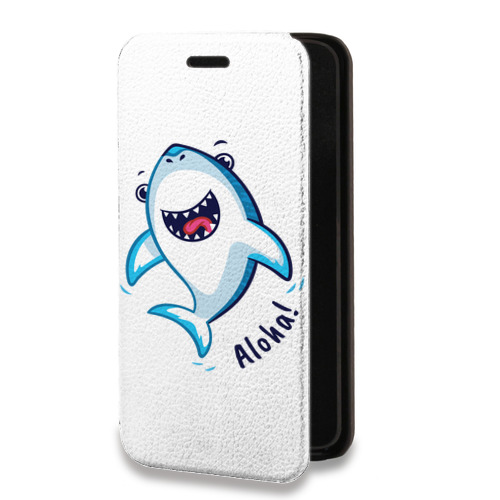Дизайнерский горизонтальный чехол-книжка для Realme Narzo 30 5G Прозрачные акулы