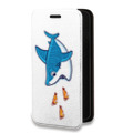Дизайнерский горизонтальный чехол-книжка для Nokia 2.3 Прозрачные акулы