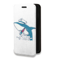Дизайнерский горизонтальный чехол-книжка для Huawei Honor Note 8 Прозрачные акулы