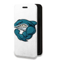 Дизайнерский горизонтальный чехол-книжка для Iphone 12 Pro Max Прозрачные акулы