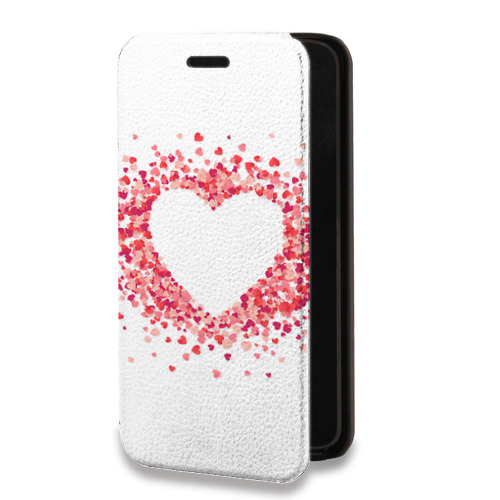 Дизайнерский горизонтальный чехол-книжка для Huawei Mate 10 Прозрачные сердечки