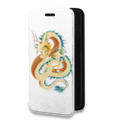Дизайнерский горизонтальный чехол-книжка для Iphone 7 Plus / 8 Plus Прозрачные Драконы