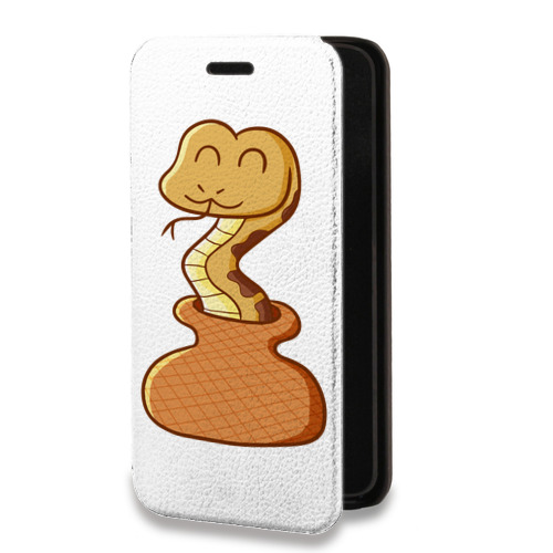 Дизайнерский горизонтальный чехол-книжка для Iphone 7 Plus / 8 Plus Прозрачные змеи