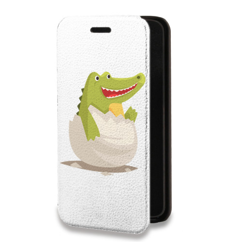 Дизайнерский горизонтальный чехол-книжка для Samsung Galaxy S10 Lite Прозрачные крокодилы