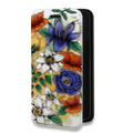 Дизайнерский горизонтальный чехол-книжка для Iphone 7 Plus / 8 Plus Цветочная акварель