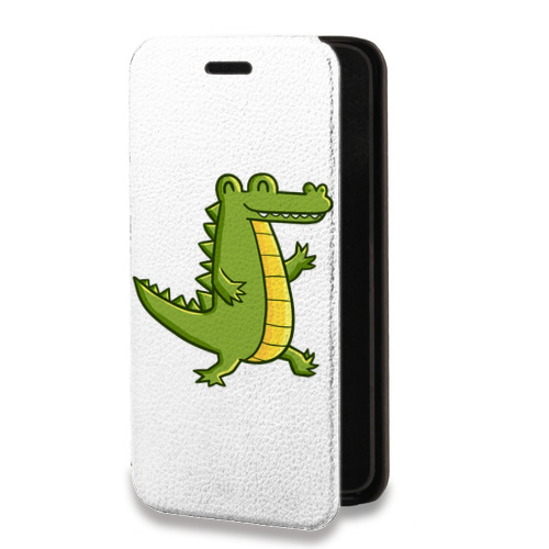 Дизайнерский горизонтальный чехол-книжка для Samsung Galaxy A73 5G Прозрачные крокодилы