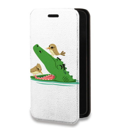 Дизайнерский горизонтальный чехол-книжка для Samsung Galaxy A73 5G Прозрачные крокодилы