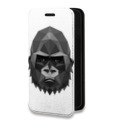 Дизайнерский горизонтальный чехол-книжка для Iphone 7 Plus / 8 Plus Прозрачные обезьяны