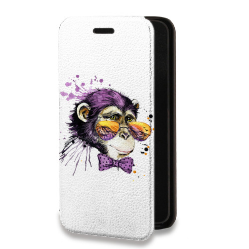 Дизайнерский горизонтальный чехол-книжка для Huawei Honor 50 Прозрачные обезьяны