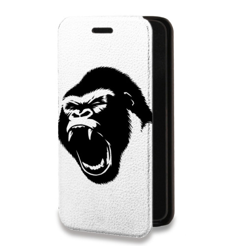 Дизайнерский горизонтальный чехол-книжка для Samsung Galaxy A73 5G Прозрачные обезьяны