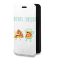 Дизайнерский горизонтальный чехол-книжка для Iphone 13 Mini Прозрачная Пицца