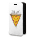 Дизайнерский горизонтальный чехол-книжка для Iphone 13 Mini Прозрачная Пицца