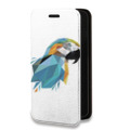 Дизайнерский горизонтальный чехол-книжка для Huawei Honor 50 Прозрачные попугаи