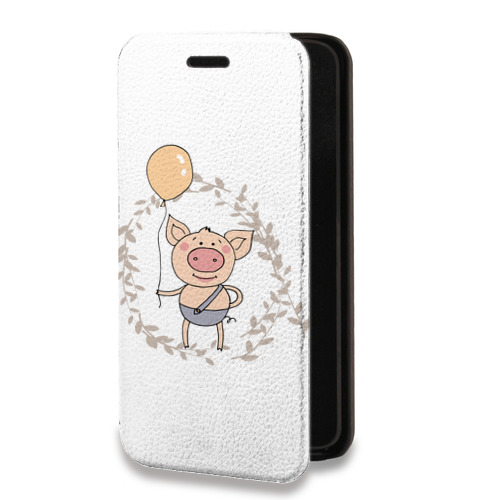 Дизайнерский горизонтальный чехол-книжка для Iphone 12 Pro Прозрачные свинки