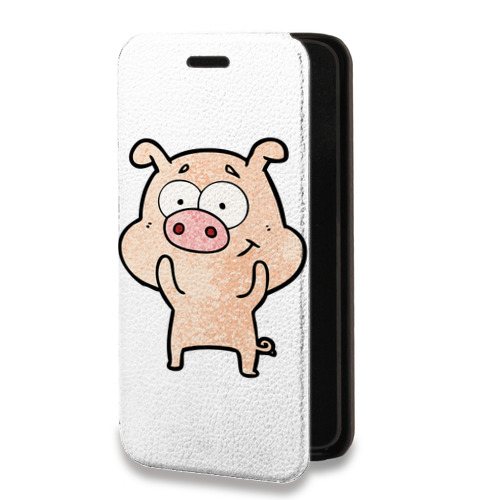 Дизайнерский горизонтальный чехол-книжка для Iphone 13 Pro Max Прозрачные свинки