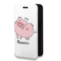 Дизайнерский горизонтальный чехол-книжка для Alcatel One Touch Idol 2 mini Прозрачные свинки