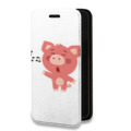 Дизайнерский горизонтальный чехол-книжка для Huawei Mate 30 Pro Прозрачные свинки
