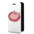 Дизайнерский горизонтальный чехол-книжка для Iphone 11 Прозрачные свинки