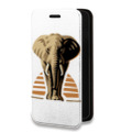 Дизайнерский горизонтальный чехол-книжка для Samsung Galaxy A50 Прозрачные слоны