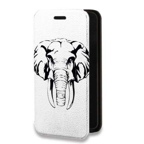Дизайнерский горизонтальный чехол-книжка для Iphone 11 Pro Прозрачные слоны