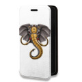 Дизайнерский горизонтальный чехол-книжка для Iphone 7 Plus / 8 Plus Прозрачные слоны