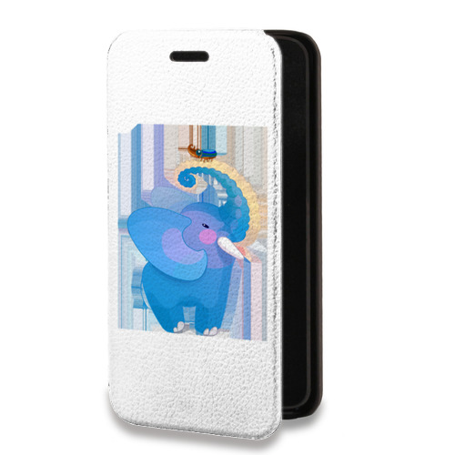 Дизайнерский горизонтальный чехол-книжка для Realme C11 (2021) Прозрачные слоны