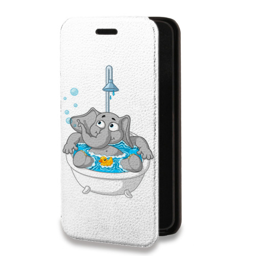 Дизайнерский горизонтальный чехол-книжка для Xiaomi Mi 11 Lite Прозрачные слоны