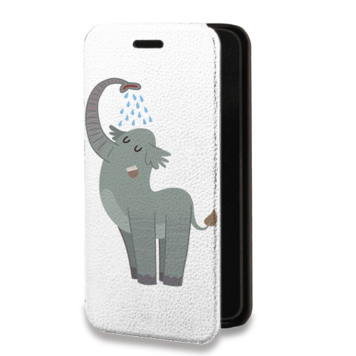 Дизайнерский горизонтальный чехол-книжка для Samsung Galaxy S10 Lite Прозрачные слоны