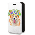 Дизайнерский горизонтальный чехол-книжка для Samsung Galaxy A32 Прозрачные собаки