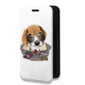 Дизайнерский горизонтальный чехол-книжка для Iphone 12 Pro Прозрачные собаки