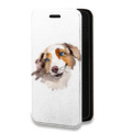 Дизайнерский горизонтальный чехол-книжка для Samsung Galaxy A33 5G Прозрачные собаки