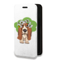 Дизайнерский горизонтальный чехол-книжка для Iphone 6/6s Прозрачные собаки