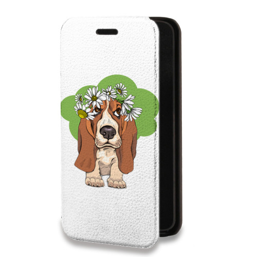 Дизайнерский горизонтальный чехол-книжка для Samsung Galaxy A32 Прозрачные собаки