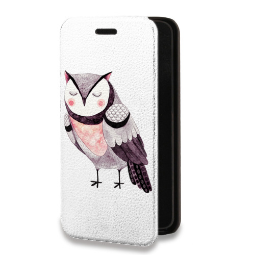 Дизайнерский горизонтальный чехол-книжка для Iphone 13 Mini Прозрачные совы