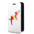 Дизайнерский горизонтальный чехол-книжка для Iphone 13 Mini Прозрачные танцоры 