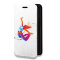 Дизайнерский горизонтальный чехол-книжка для Iphone 13 Mini Прозрачные танцоры 