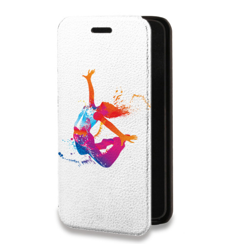 Дизайнерский горизонтальный чехол-книжка для Xiaomi RedMi Note 10 Pro Прозрачные танцоры 