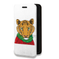 Дизайнерский горизонтальный чехол-книжка для Google Pixel 4 Прозрачные тигры